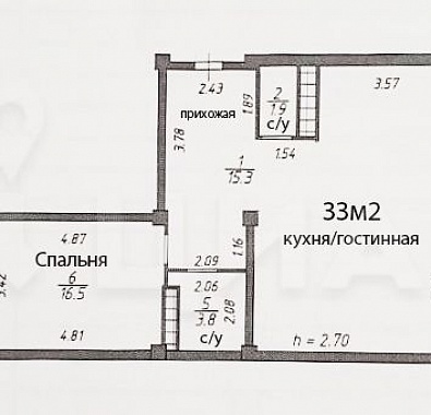 двухкомнатная Юго-западный район квартира в Ставрополе