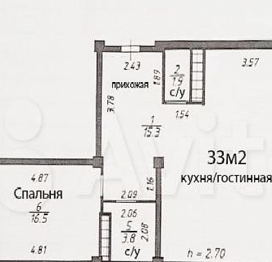 двухкомнатная Юго-западный район квартира в Ставрополе